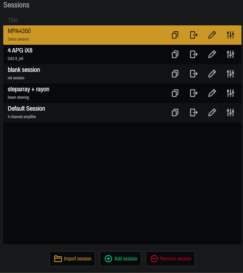 session details